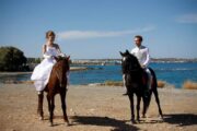 horse riding wedding