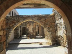 the historical spinalonga island in Crete